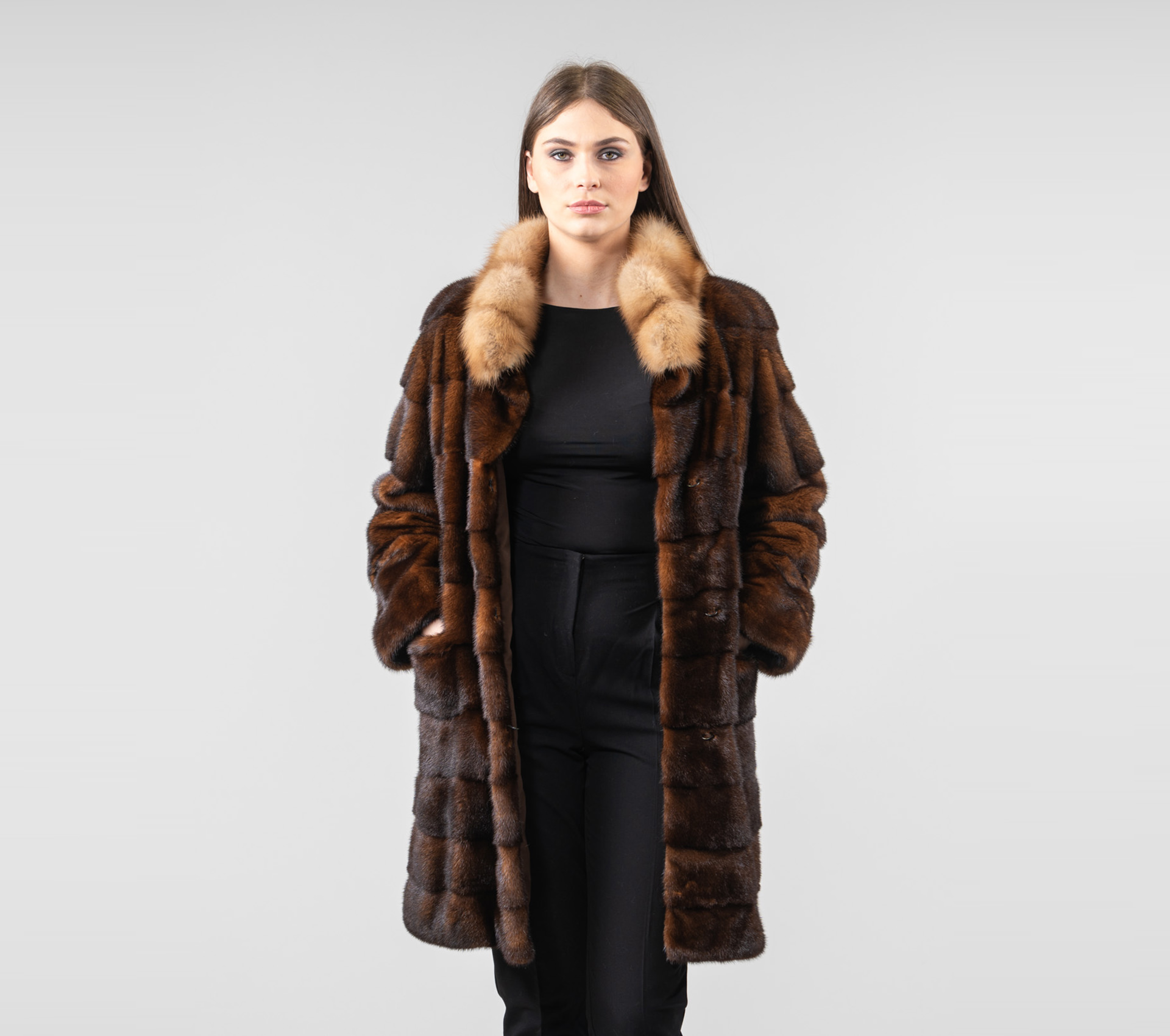 Dark Brown Mink Fur Jacket - 100% Real Fur Coats- Haute Acorn