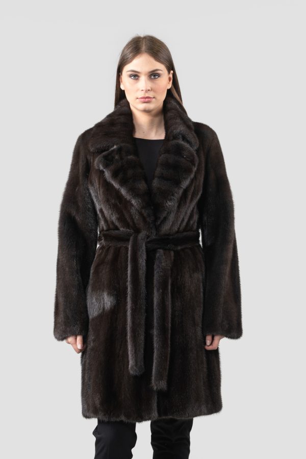 Ebony Brown Mink Fur Jacket