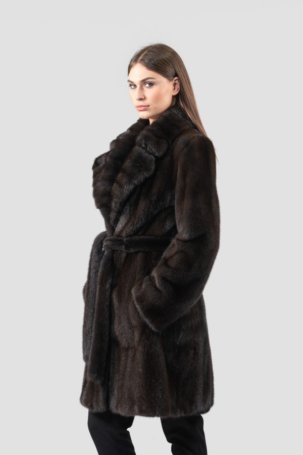 Ebony Brown Mink Fur Jacket