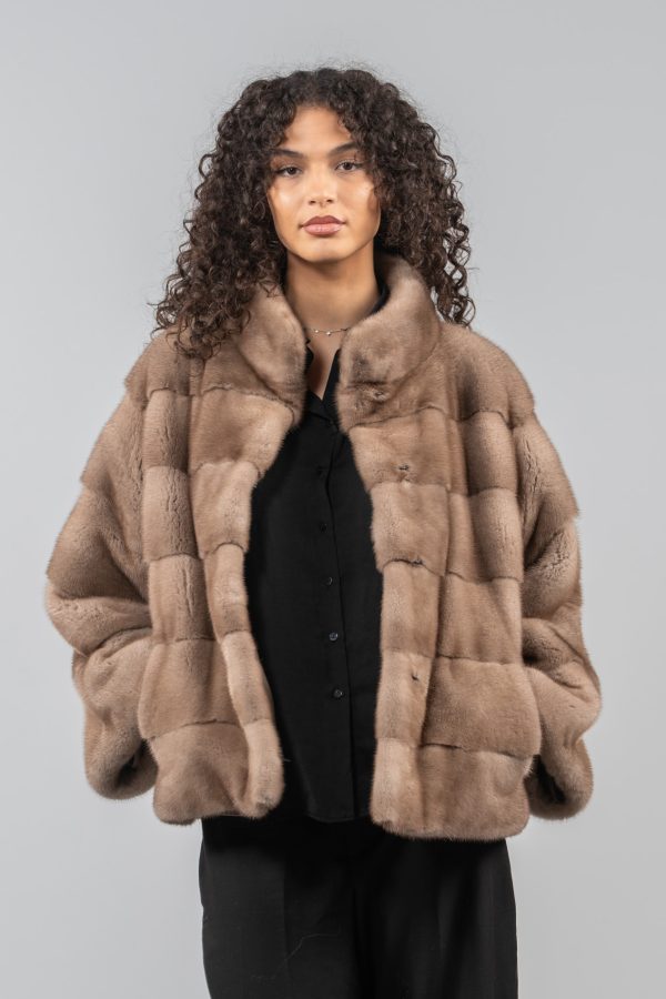 Pastel Short Mink Fur Jacket