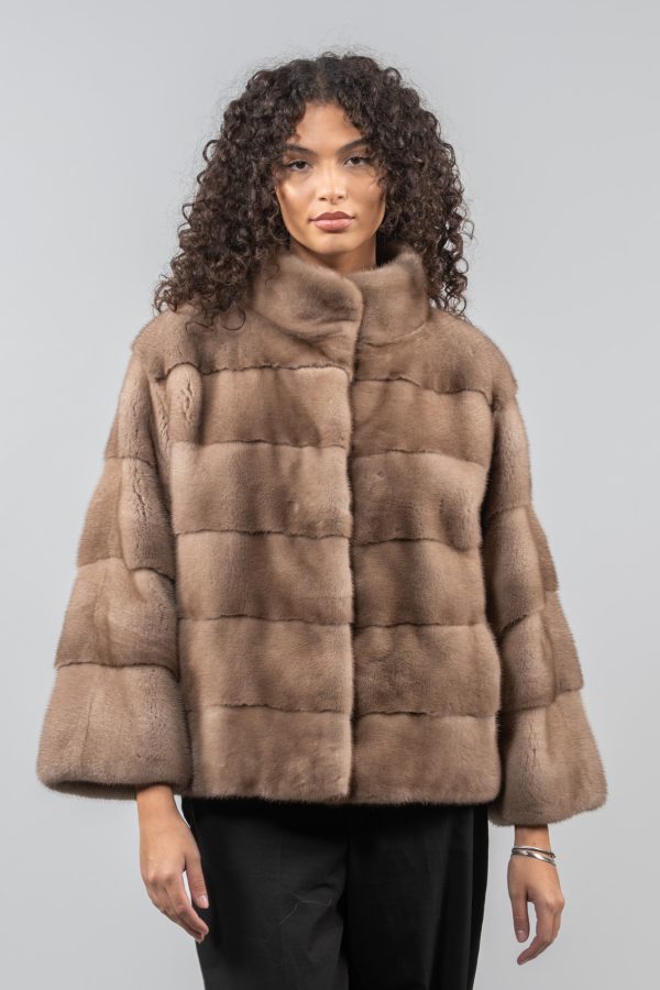 Pastel Short Mink Fur Jacket