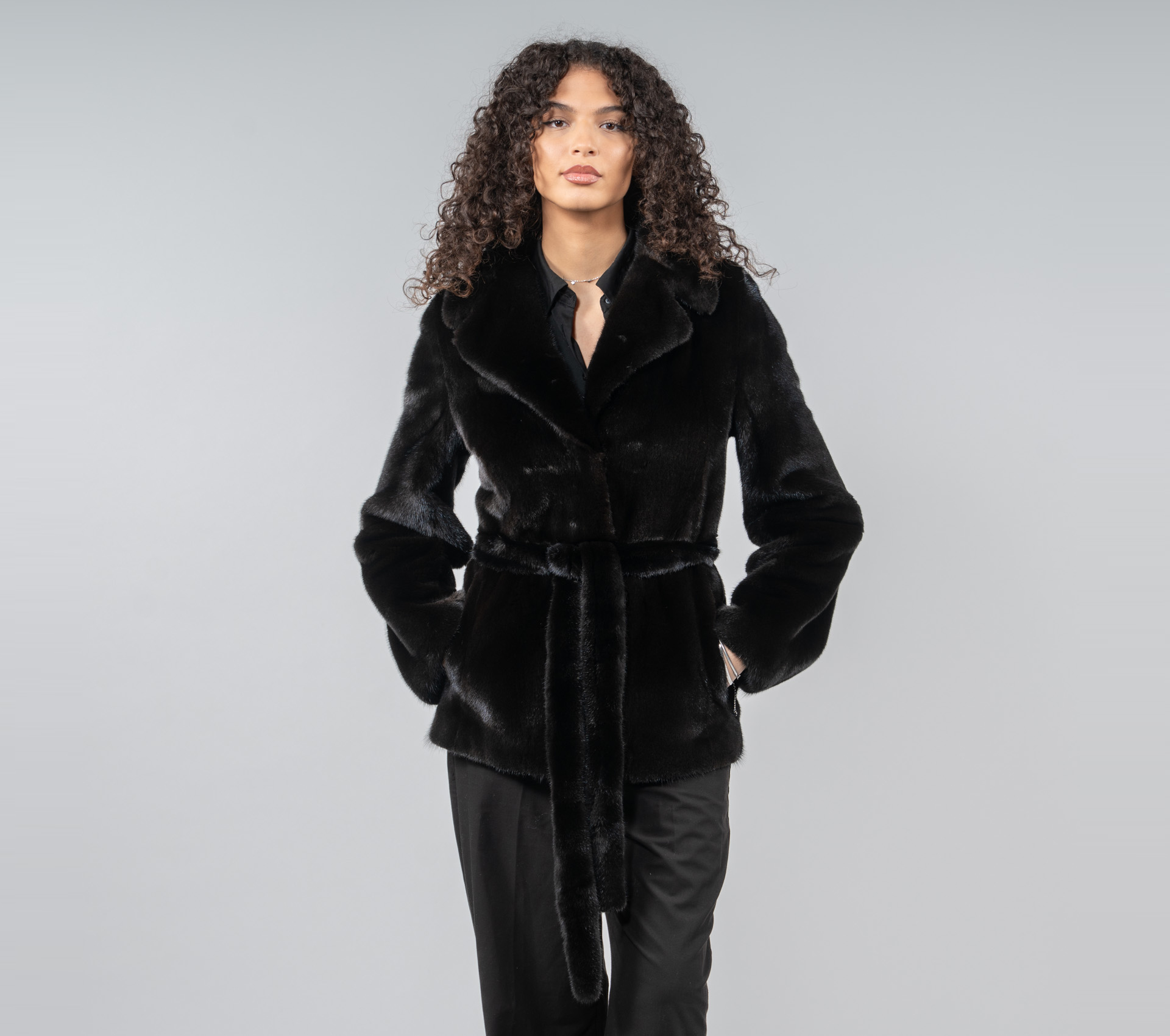 Blackglama Mink Fur Jacket- 100% Real Fur Coat-Haute Acorn