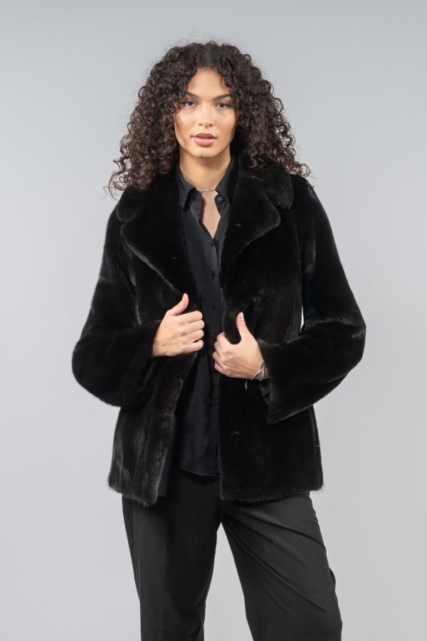 Blackglama Short Mink Fur Jacket With Belt