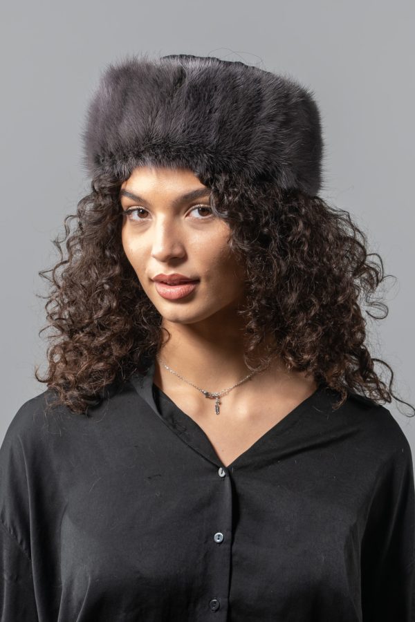 Grey Mink Fur Hat