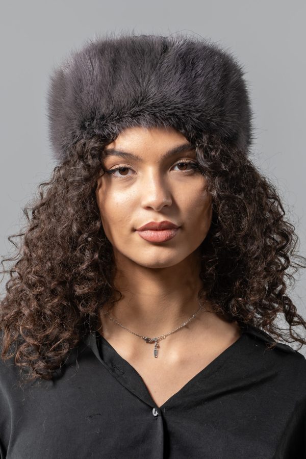 Grey Mink Fur Hat