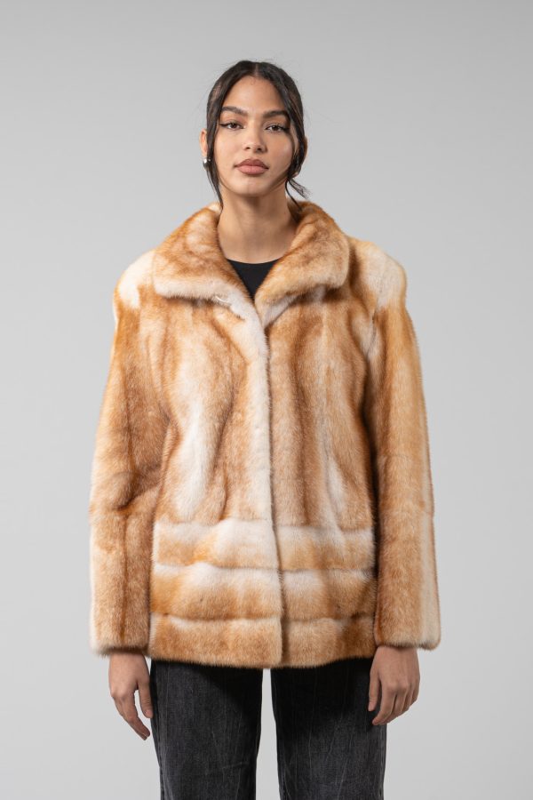 Veste en fourrure de vison Palomino avec col en V