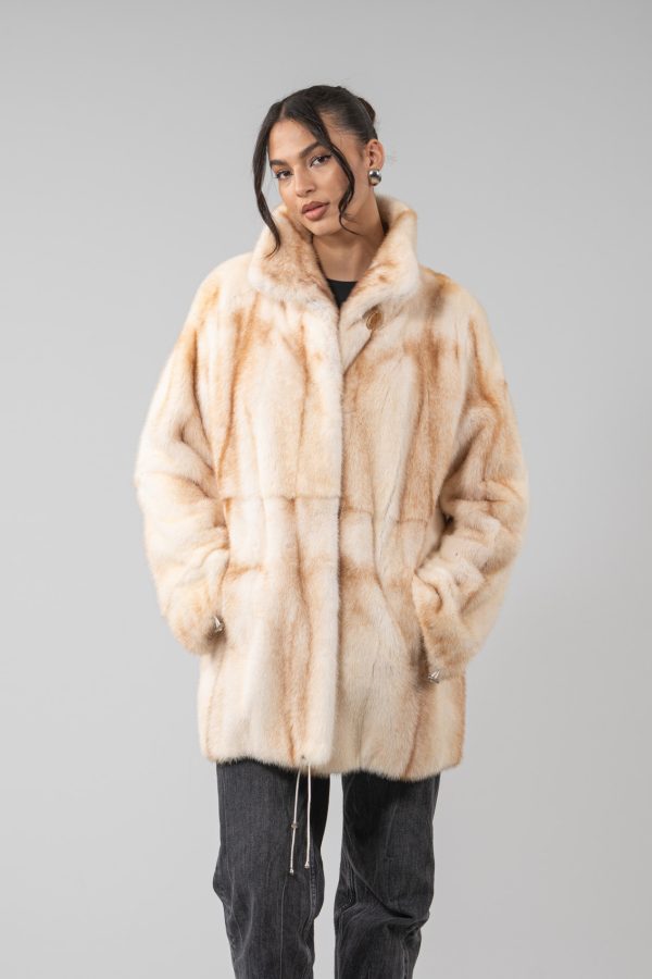 Veste en fourrure de vison Palomino avec cordon de serrage