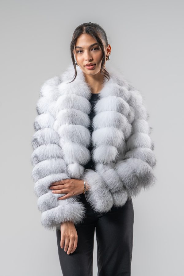 Artic Marble Frost Fox Fur Jacket