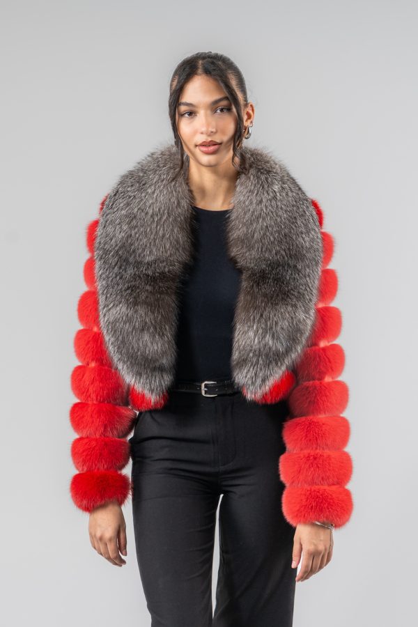 Ferrari Red Fox Fur Jacket
