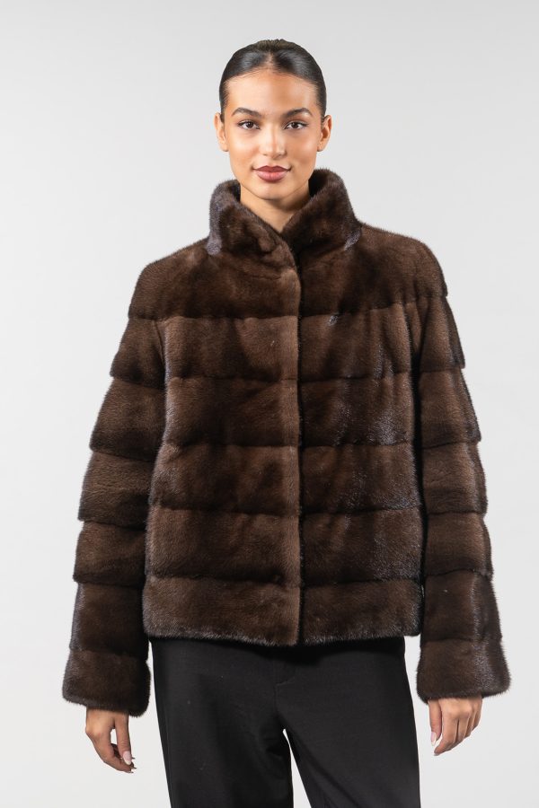 Layered Demi-Buff Mink Jacket