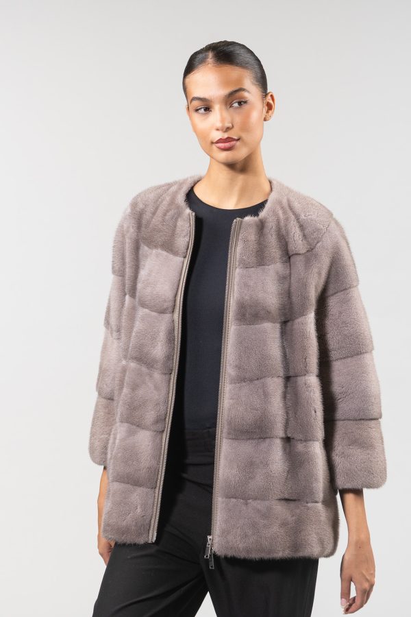 Layered Silver Mink Jacket
