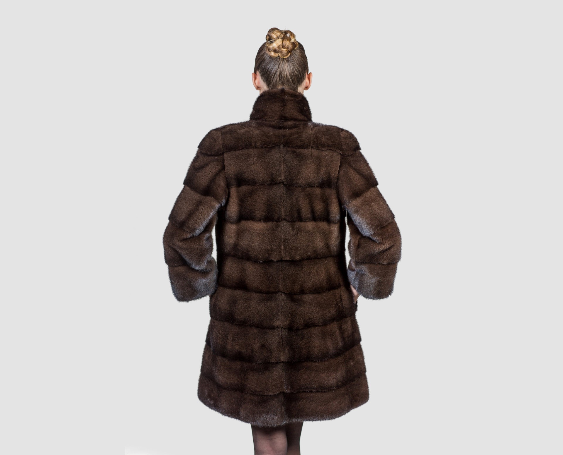 Mahogany Mink Fur Coat. 100% Real Fur Coats and Accessories.