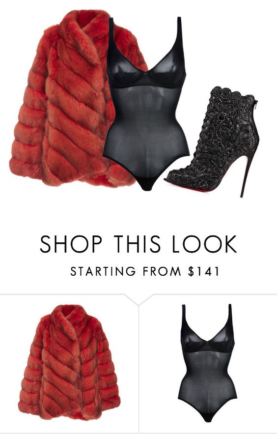red fur and lingerie