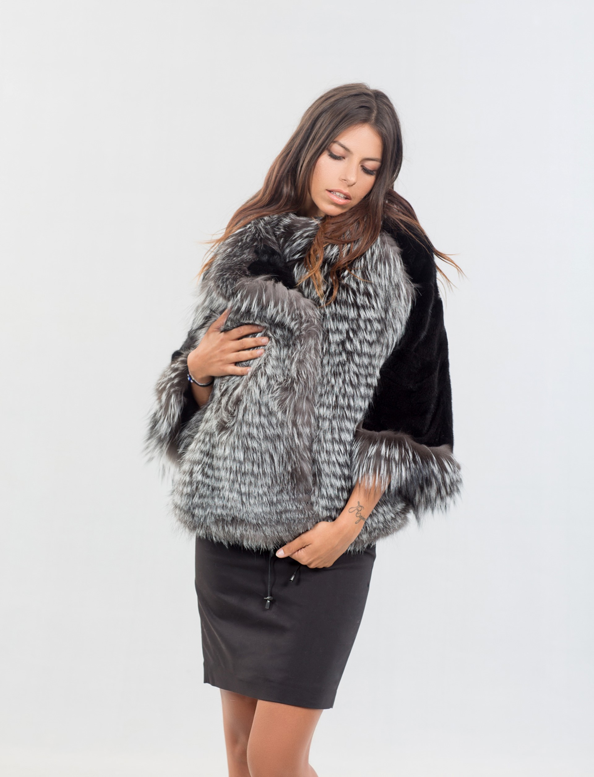Silver Fox Fur Jacket. 100% Real Fur Coats and Accessories.