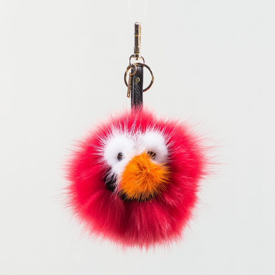 The Cookie Monster Fur Keychain I Cute & Elegant Real Fur Items