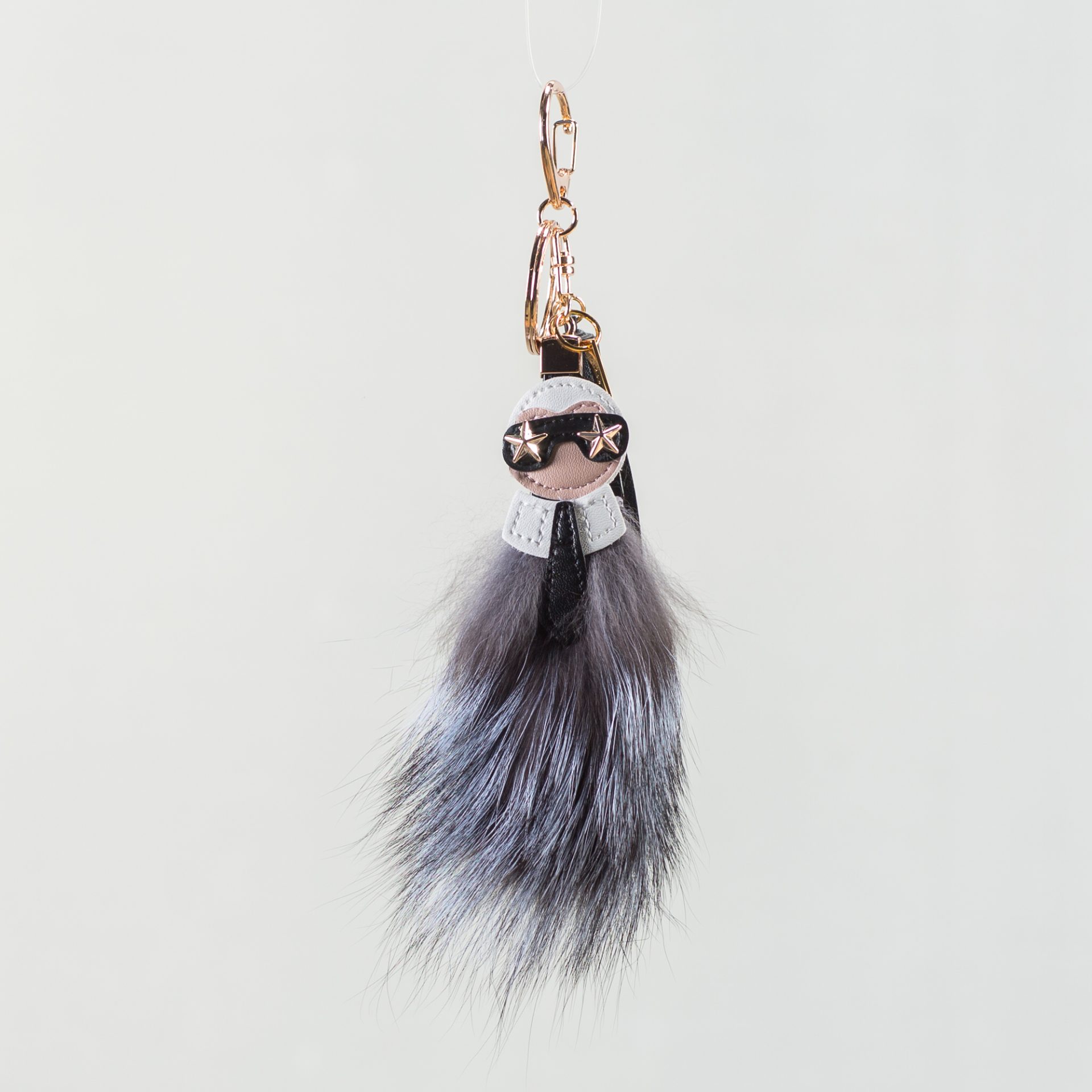 The Grey Karlito Fur Keychain I Made of Real Fur by Haute Acorn