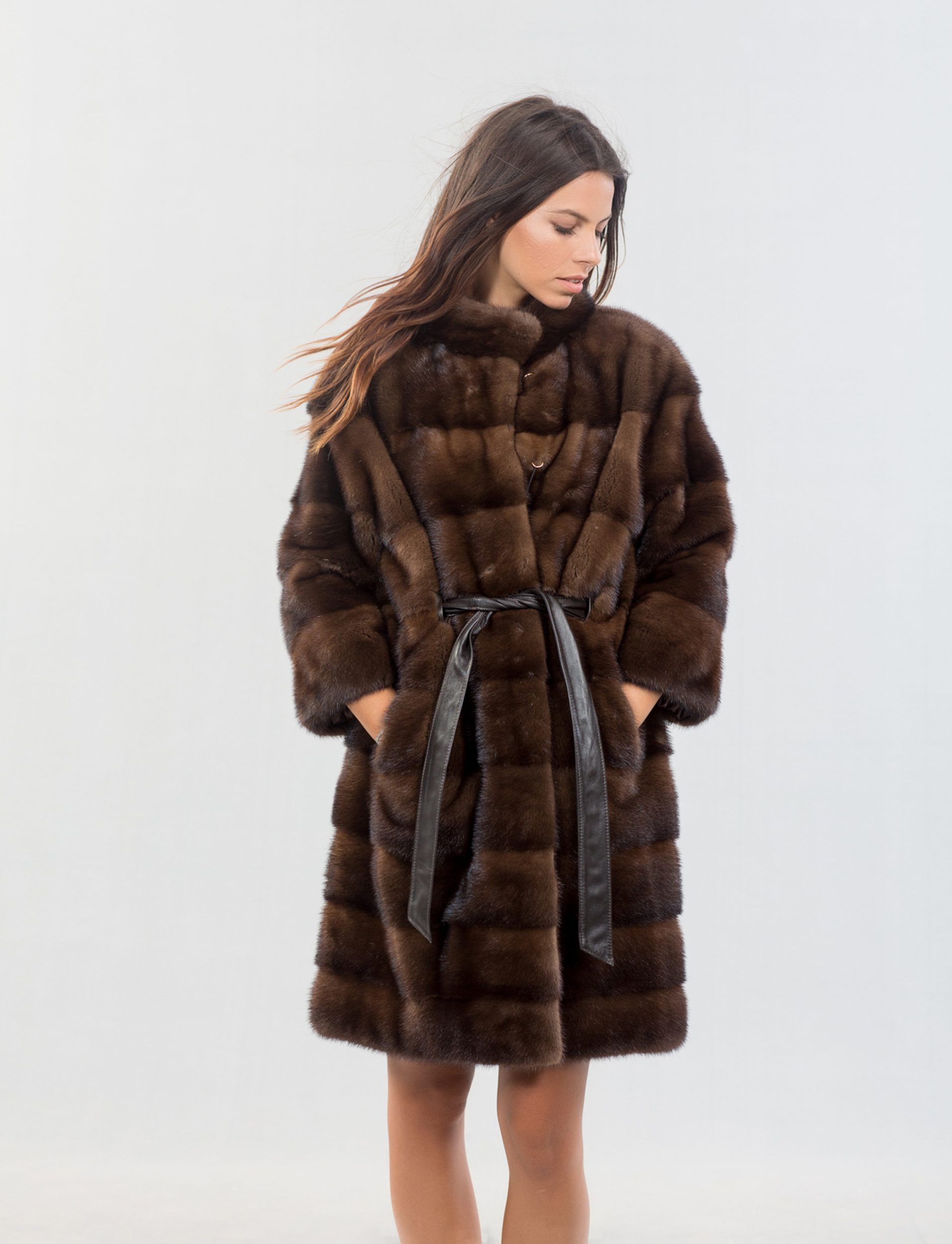 だきますの 【PORTERNA】Munt Belt Set Fur Coat (PORTERNA/ムートン・ファーコート) 90490452 ...