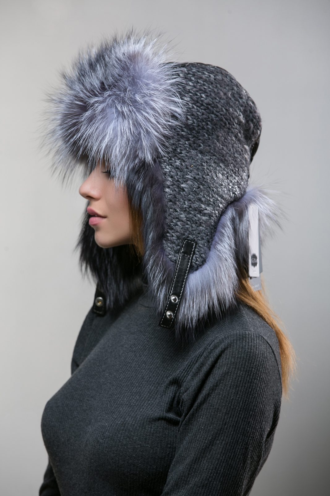 Silver Fox Fur Trapper Hat - Haute Acorn