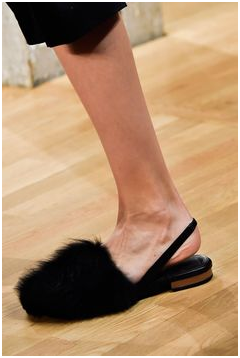 Tibi’s minimalist ankle strap flats 