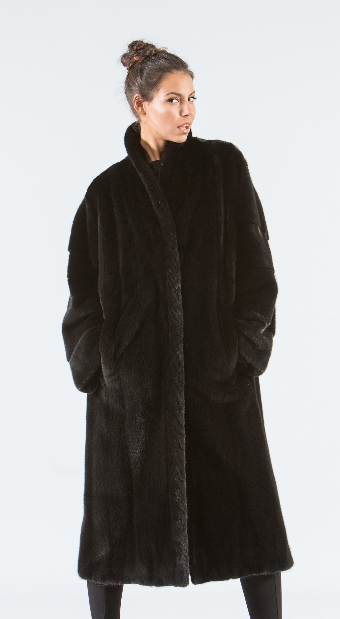 Black Fur Coat Mandarin Collar- Black Rabbit Fur | lupon.gov.ph