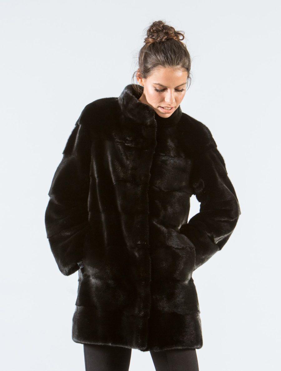 Blackglama Mink Fur Jacket - 100% Real Fur Coats - Haute Acorn