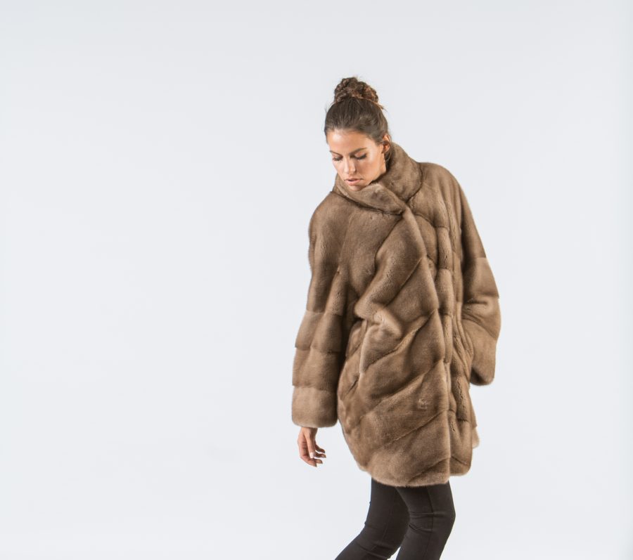 Pastel Mink Fur Jacket- 100% Real Fur Coats- Haute Acorn