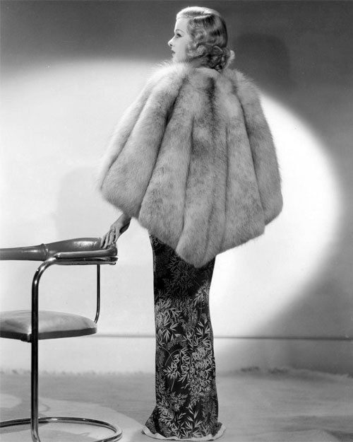 Joan Bennett fox cape 30s