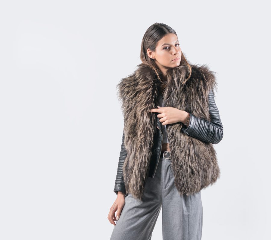 Brown Fox Fur Vest- 100% Real Fur - Haute Acorn
