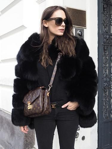 How To Wear Black Fur Coat This Winter, What To Wear With Black Fluffy Coat