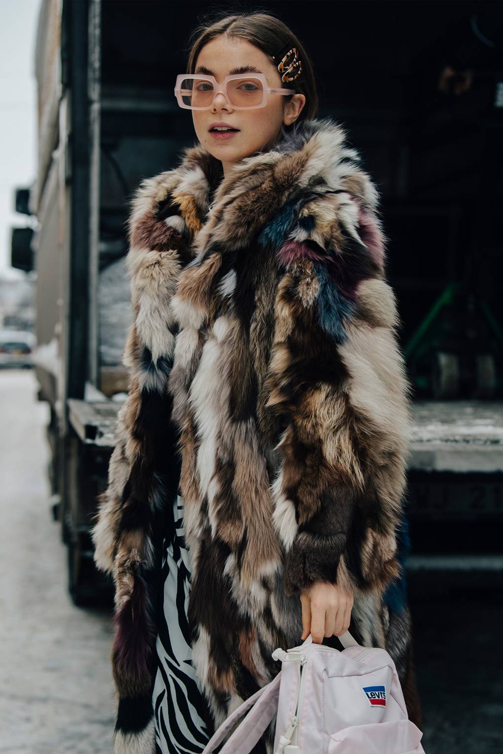fox fur in stockholm sweeden fashion week winter