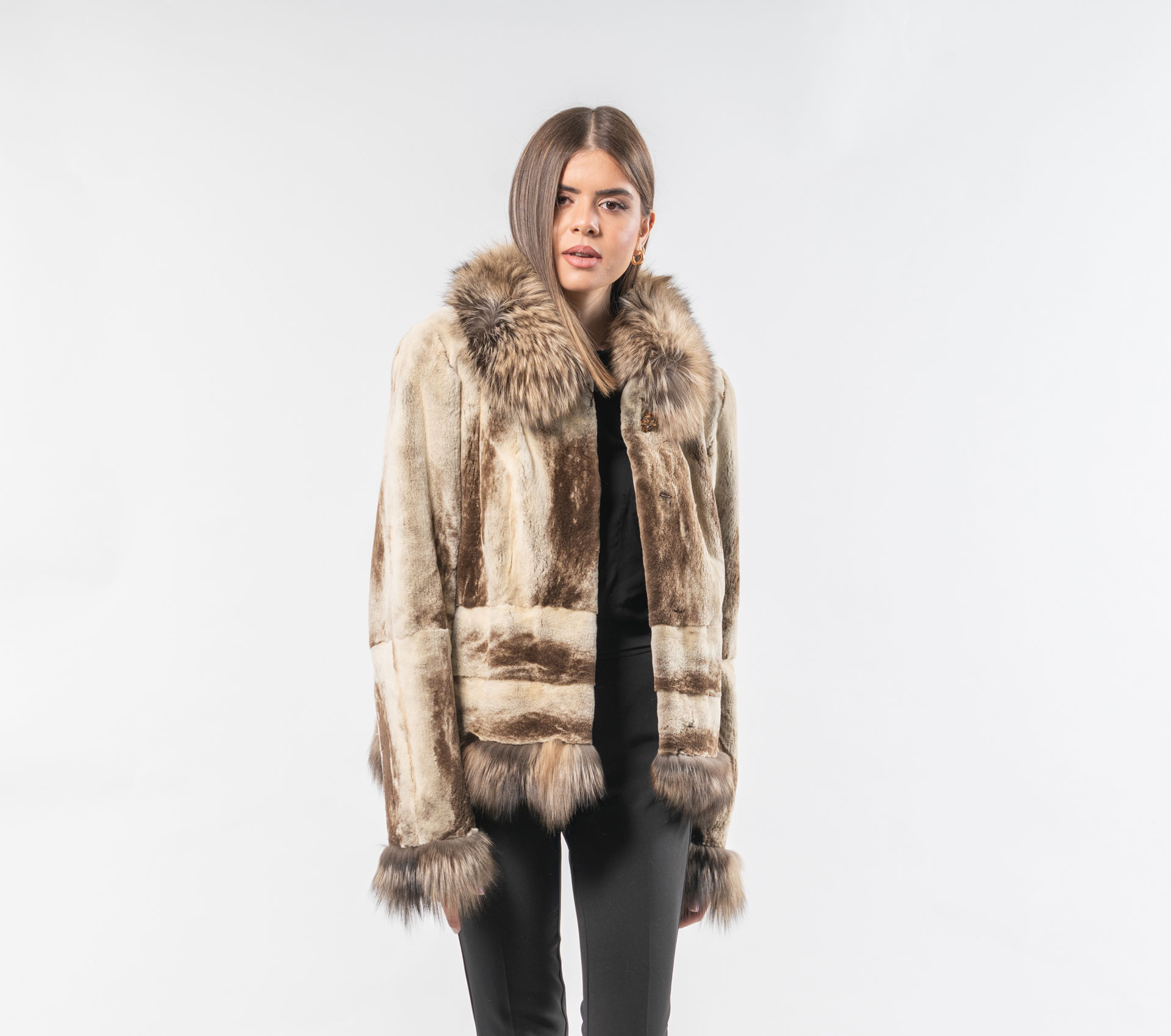 Auckland Power Pearl Vintage Iceberg Mink Fur Jacket-100% Real Fur Coats - Haute Acorn