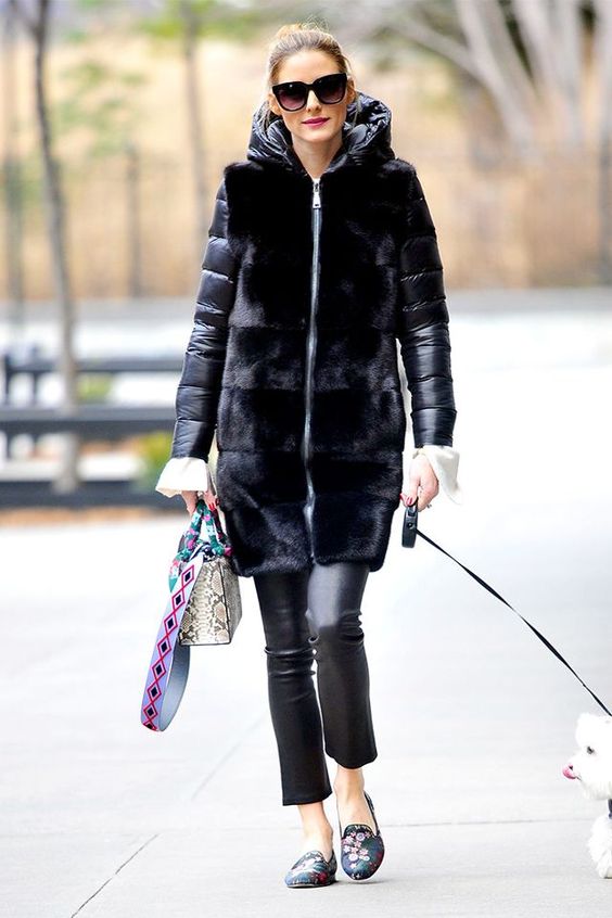9 Mink Coat Outfits As Seen On Olivia Palermo