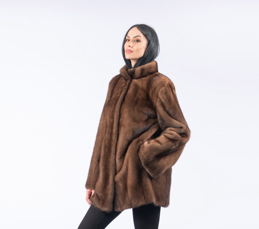 Demi Buff Full Pelt Mink Fur Jacket - 100% Real Fur - Haute Acorn