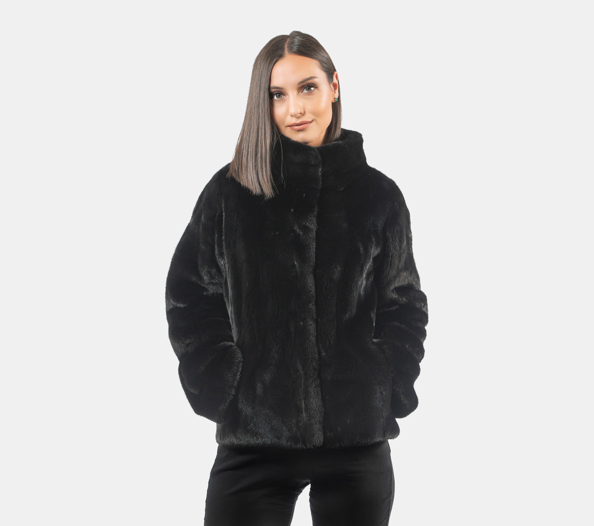 Full Skin Blackglama Mink Fur Jacket - 100% Real Fur - Haute Acorn