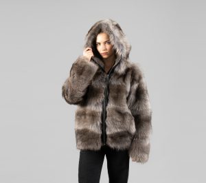 Sapphire Raccoon Fur Jacket