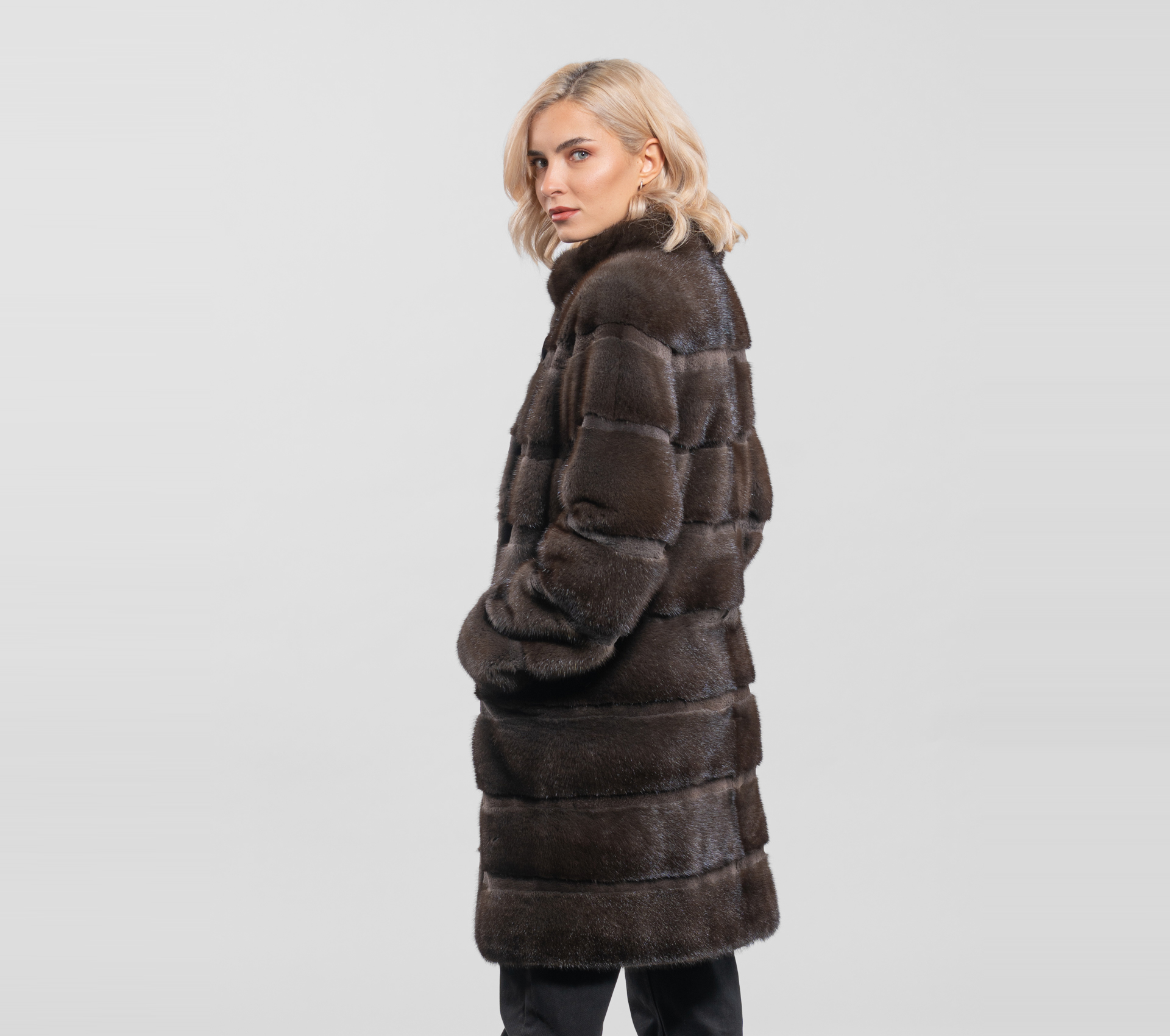 Fur Jacket With Sheared Mink Layers